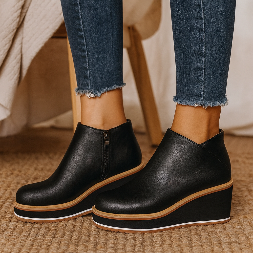 Alina Platform Wedge Boots
