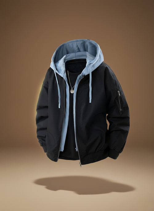 2 In 1 Hooded Bomber Jacket