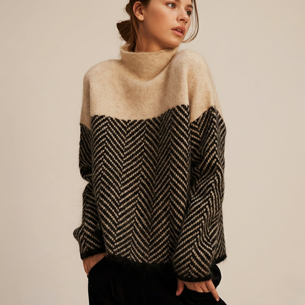 Elmsford Chevron Knit Sweater