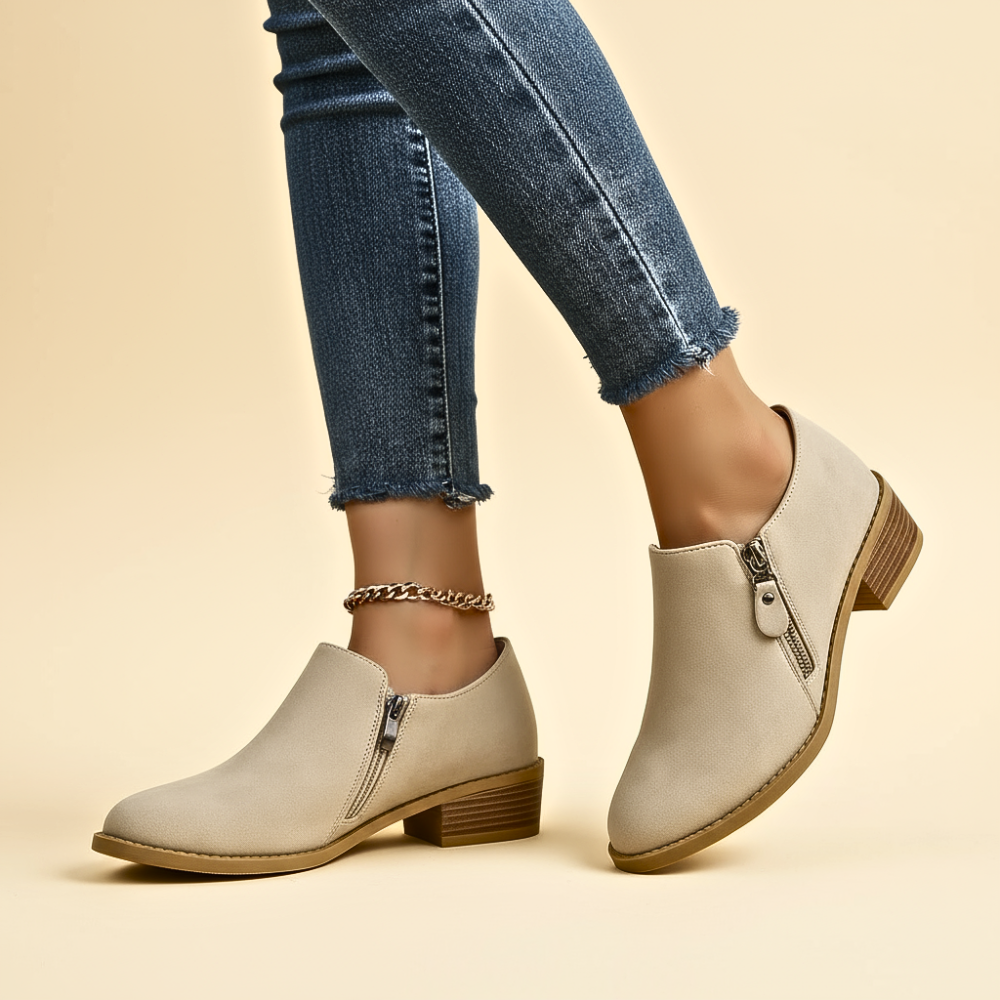 Sutton Zip Ankle Boots