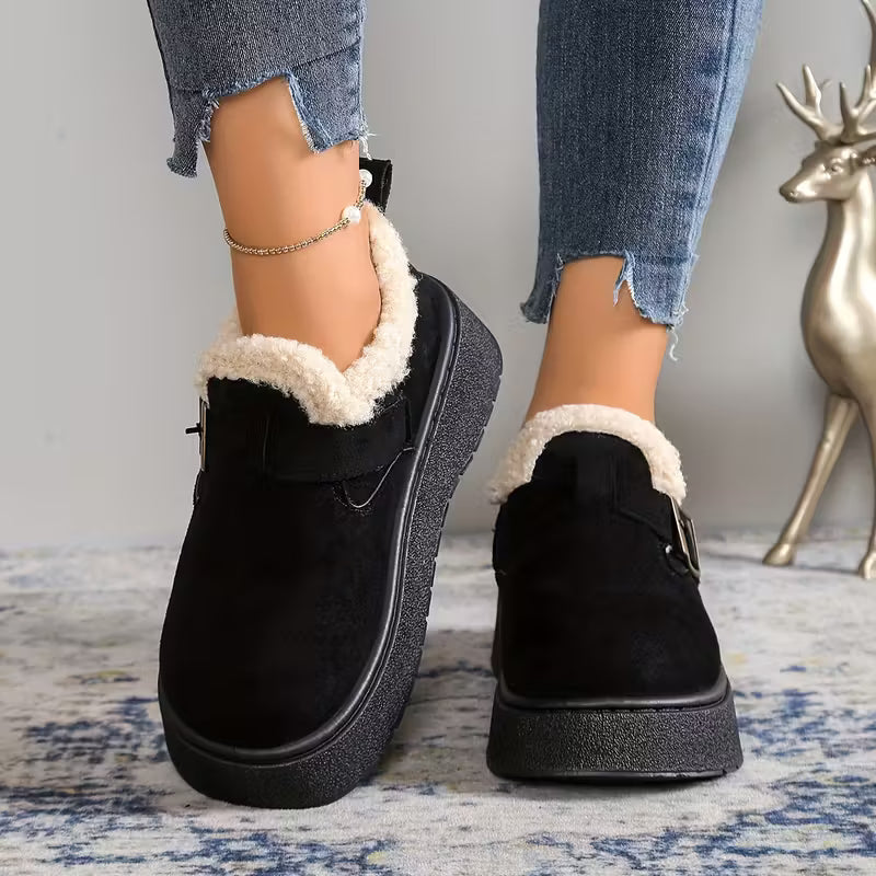 Cambridge Suede Fur-Lined Loafers
