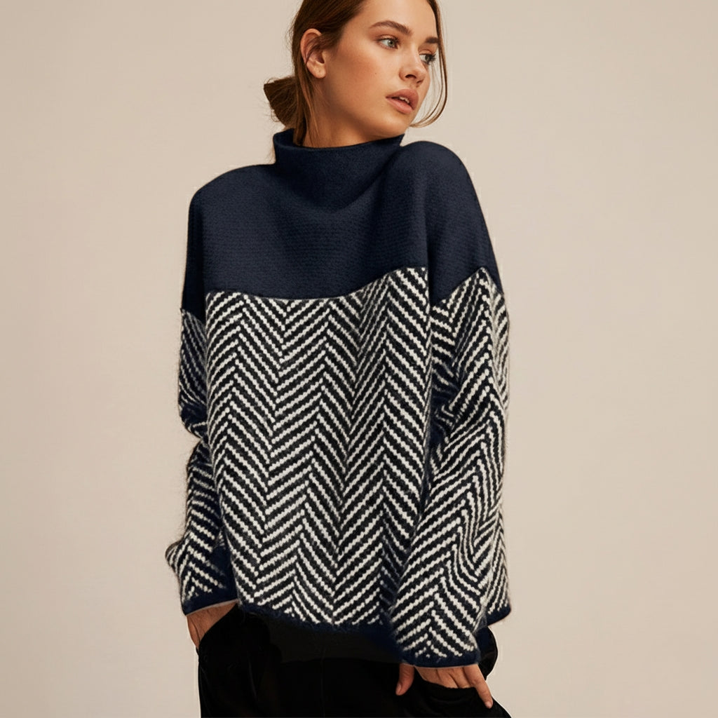 Elmsford Chevron Knit Sweater