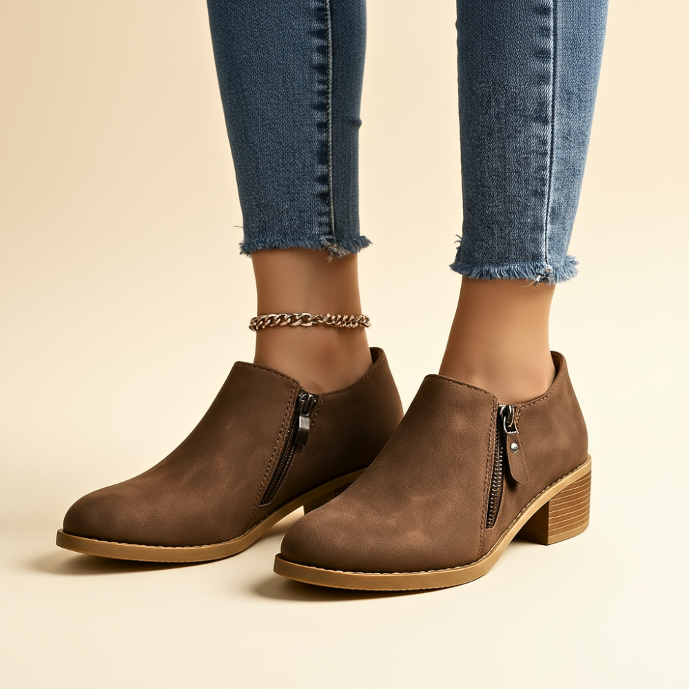 Sutton Zip Ankle Boots