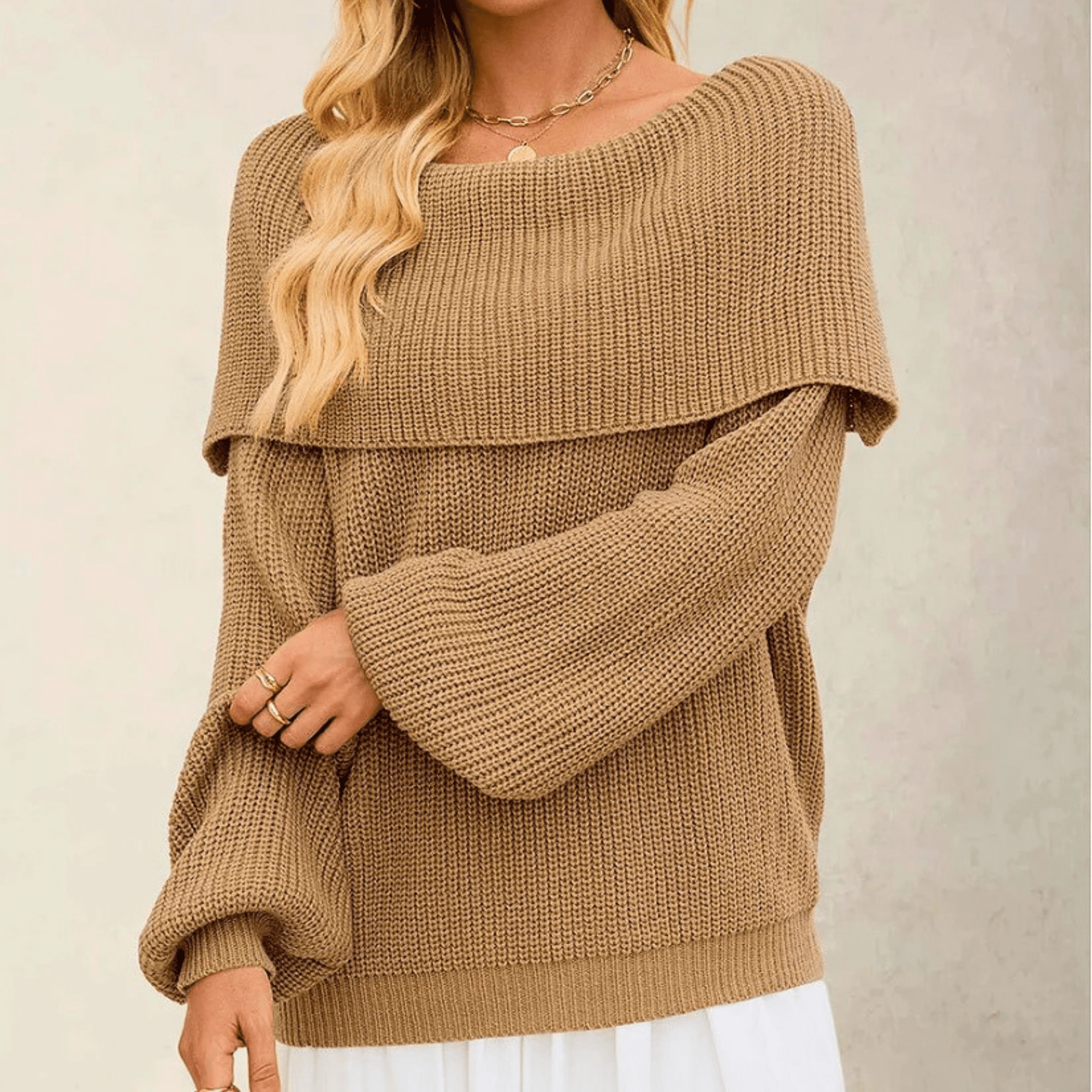 Arlette Off-Shoulder Knit Sweater