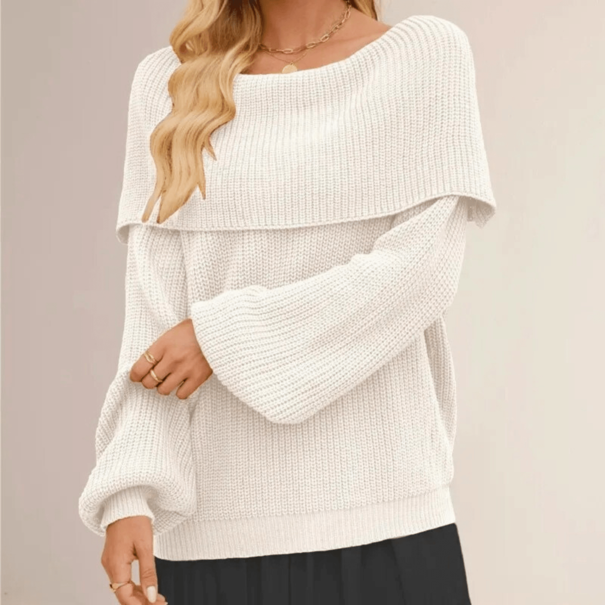 Arlette Off-Shoulder Knit Sweater