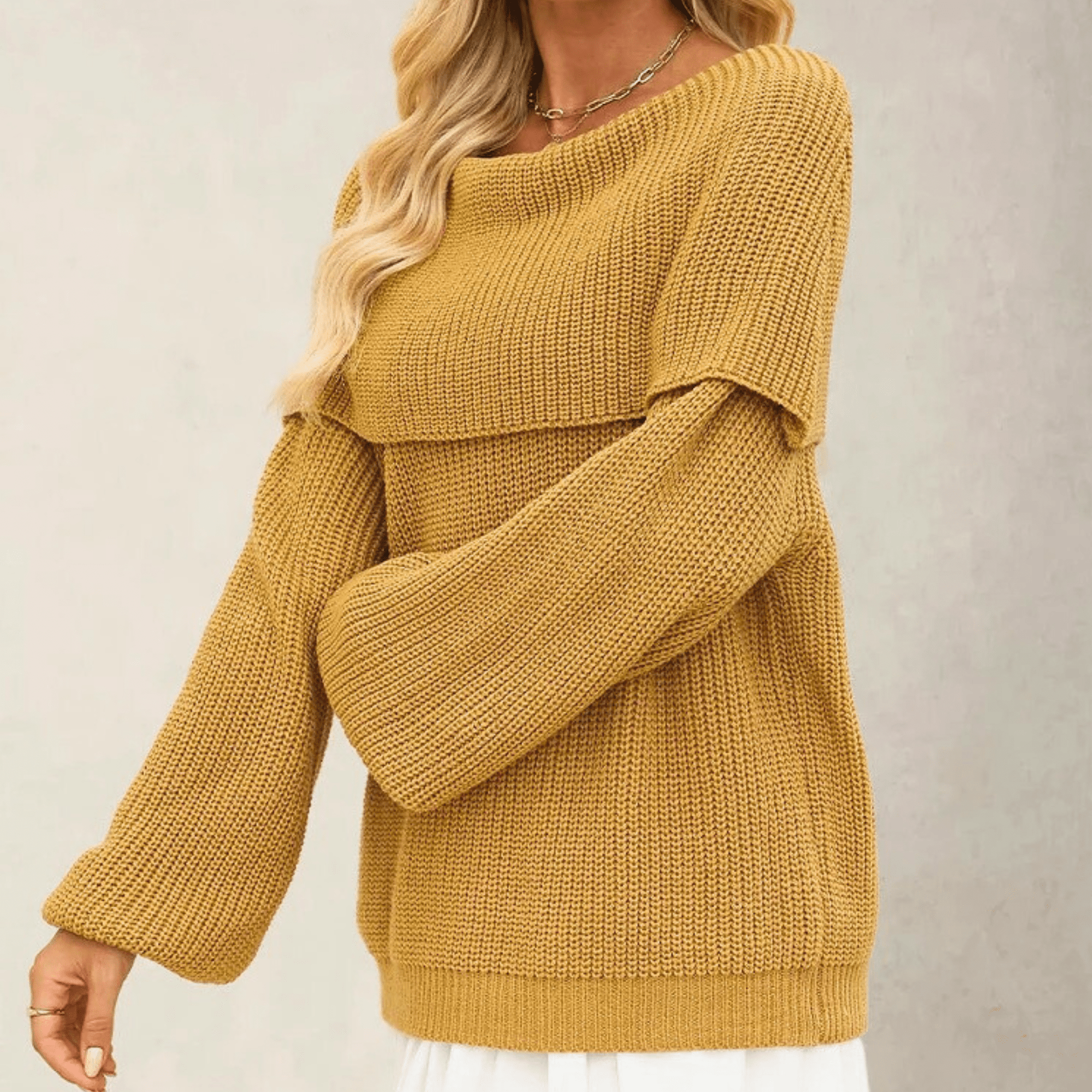 Arlette Off-Shoulder Knit Sweater