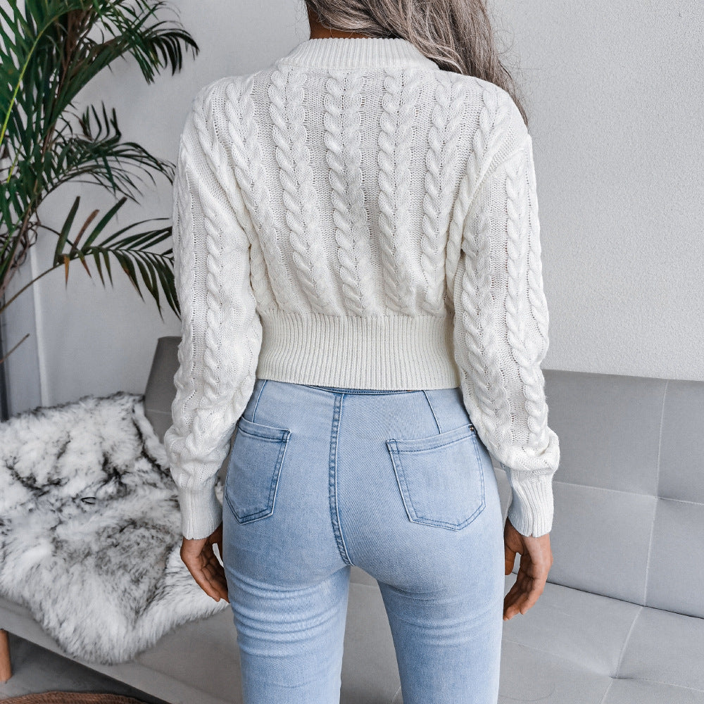 Lyra Cropped Cable Sweater