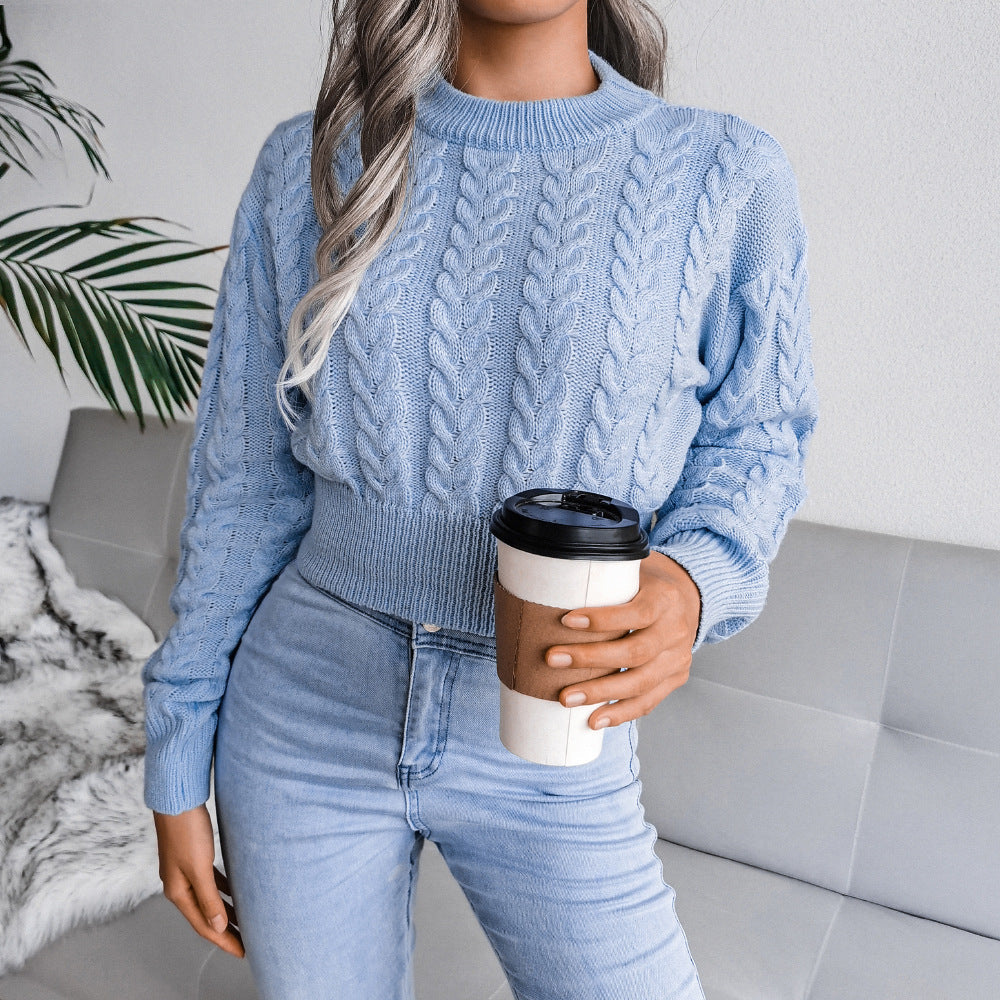 Lyra Cropped Cable Sweater