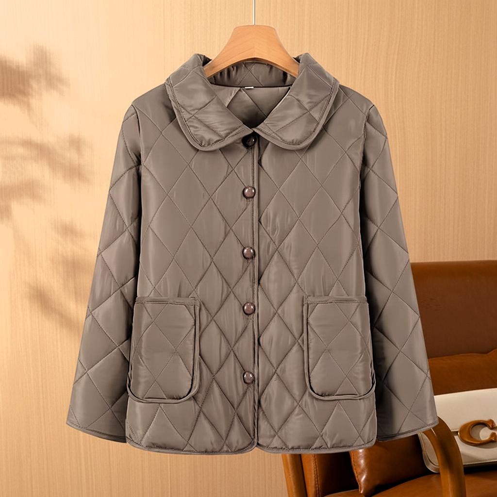 Elise Quilted Button-Up Jacket