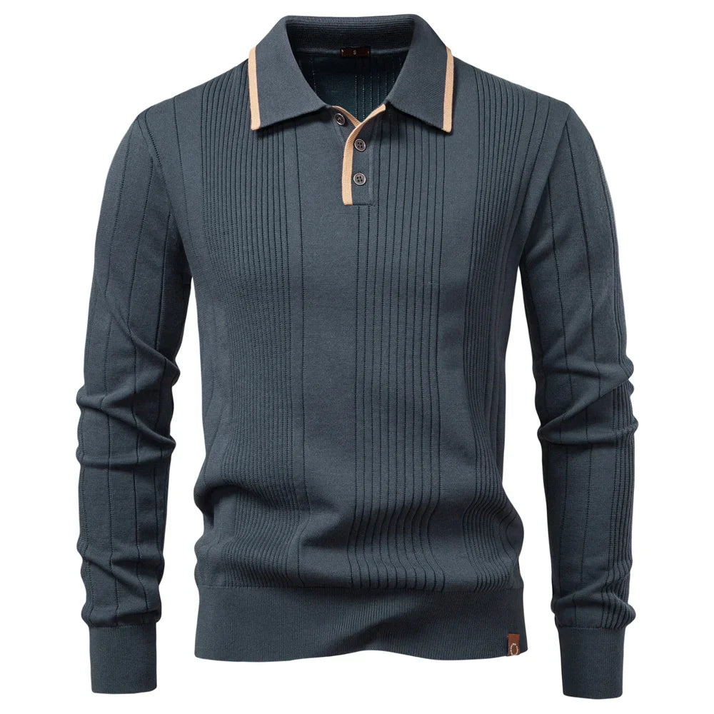 Luciano Knit Polo Sweatshirt