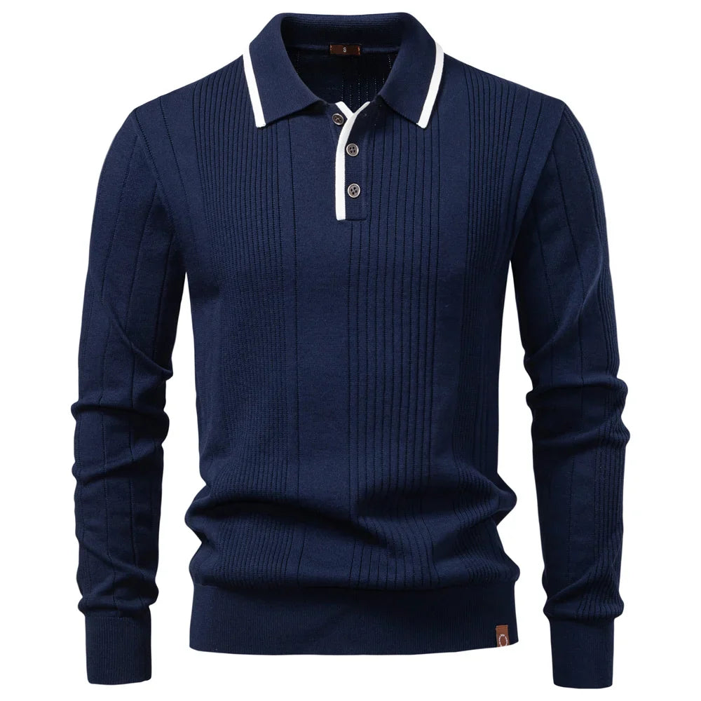 Luciano Knit Polo Sweatshirt