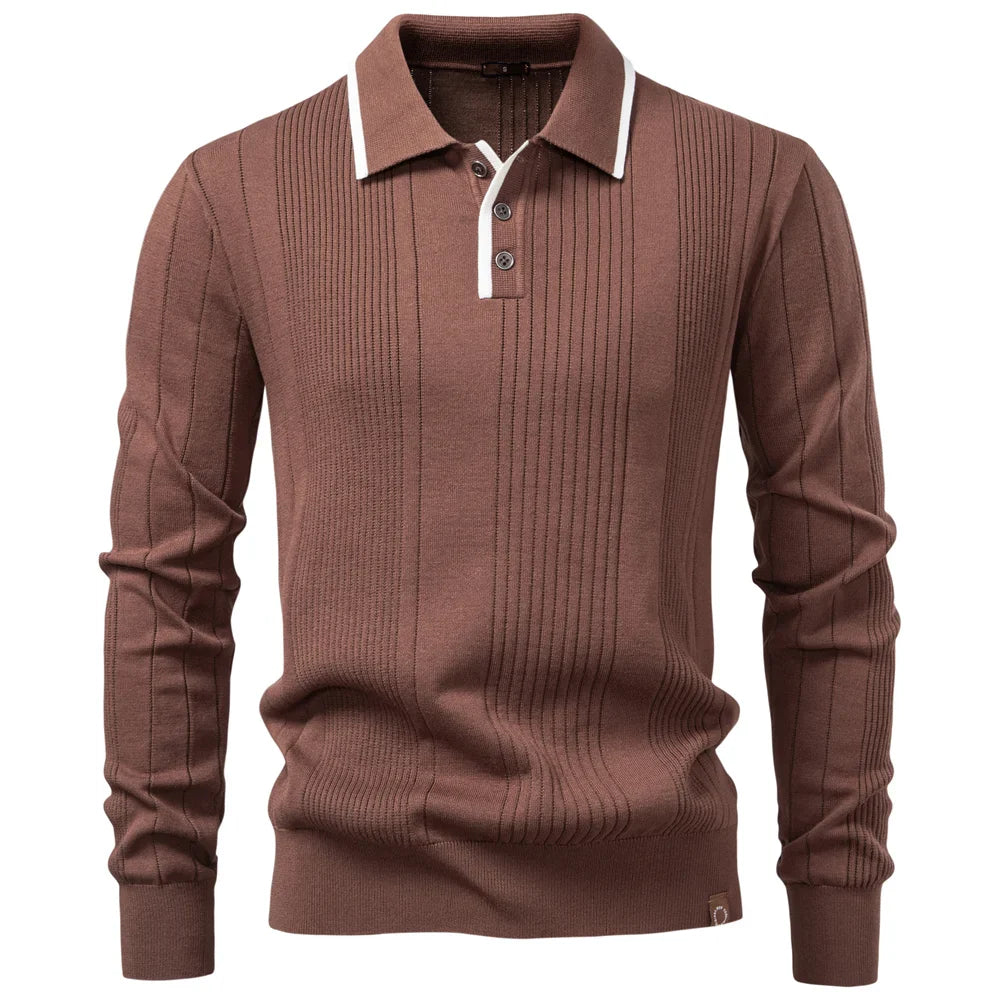 Luciano Knit Polo Sweatshirt