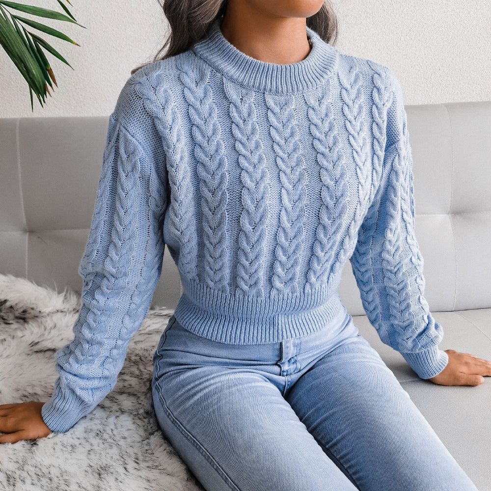 Lyra Cropped Cable Sweater