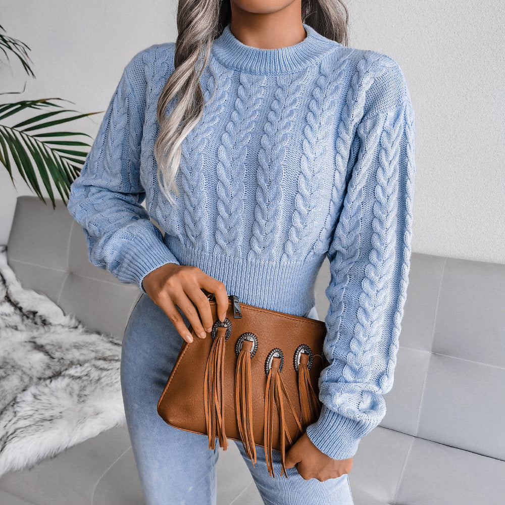 Lyra Cropped Cable Sweater