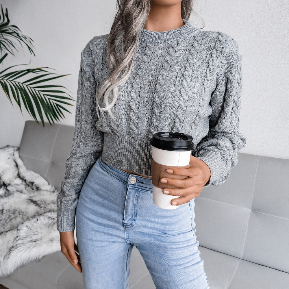 Lyra Cropped Cable Sweater