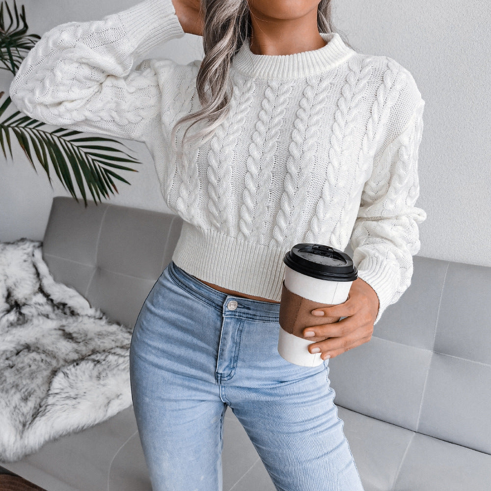 Lyra Cropped Cable Sweater