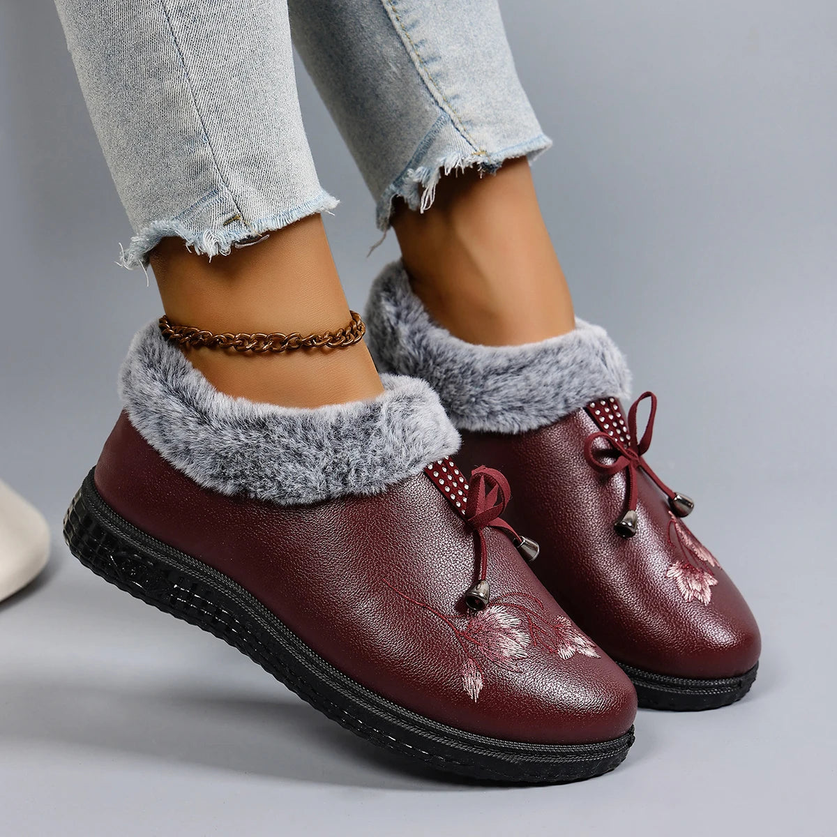 Aria Flora Fur Boots