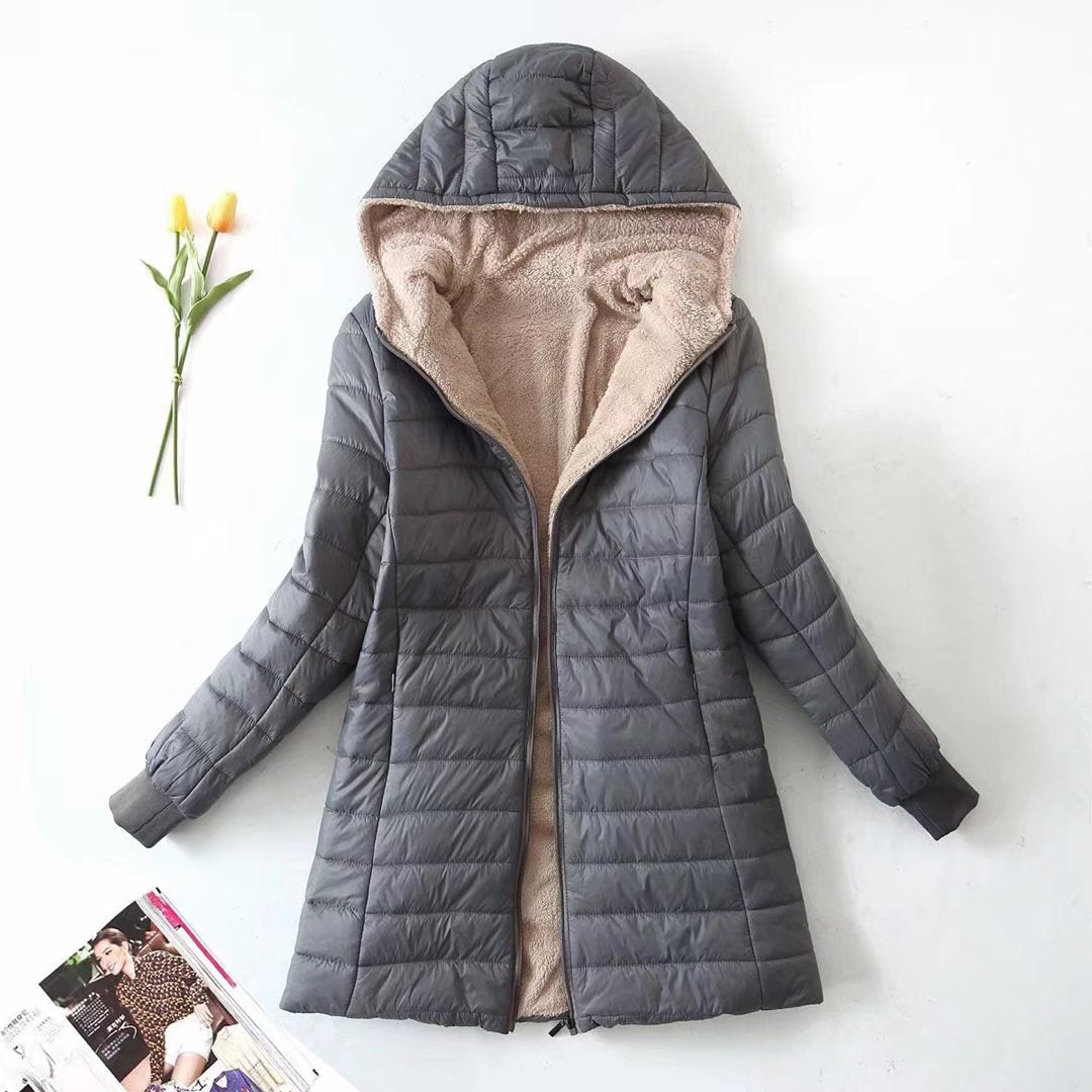 Elara Quilted Plush Coat