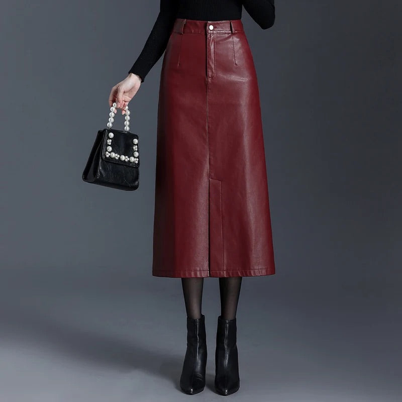 Sally Leather Skirt