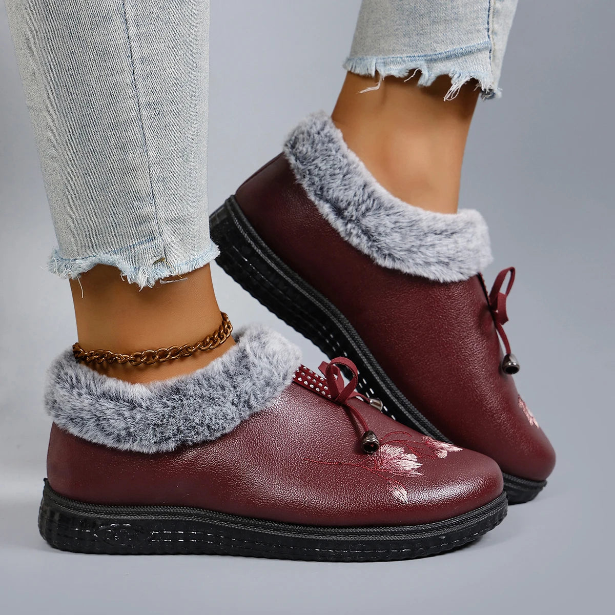 Aria Flora Fur Boots