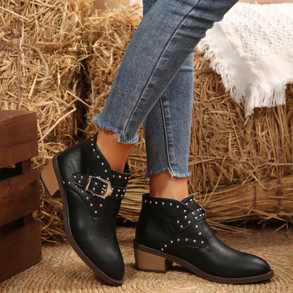 Savannah Studded Ankle Boots
