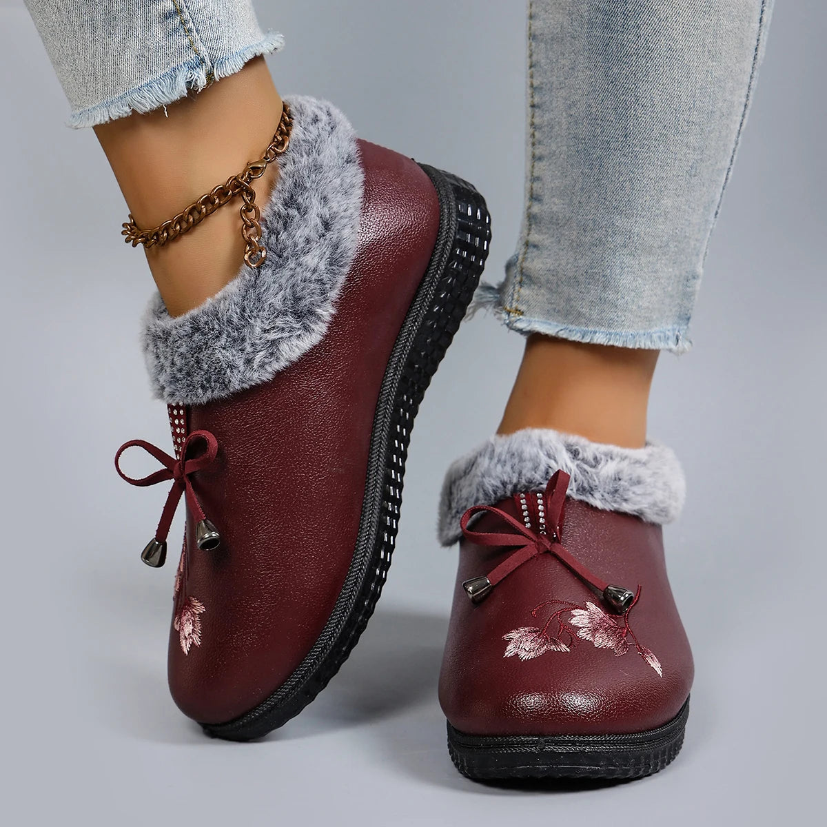 Aria Flora Fur Boots