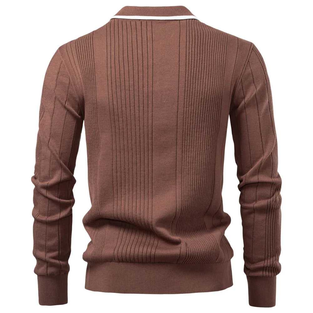 Luciano Knit Polo Sweatshirt