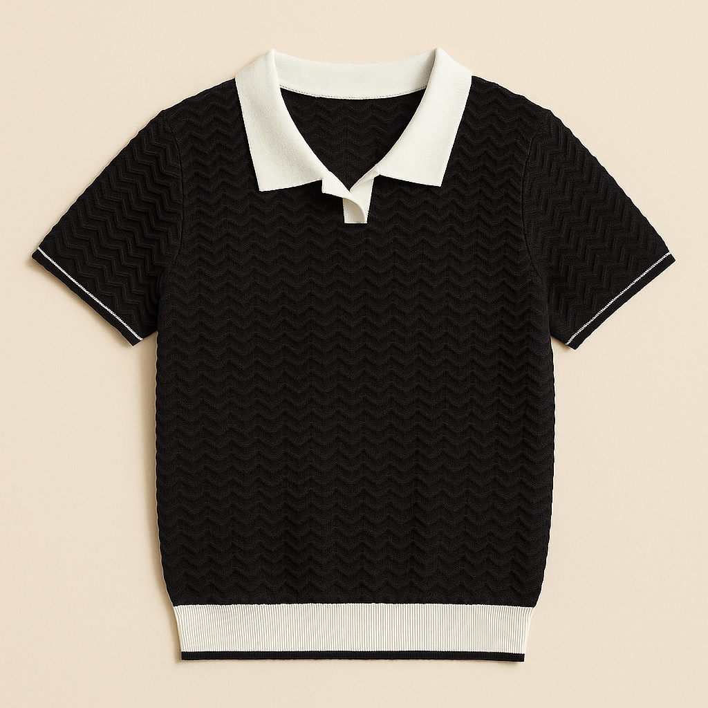 Cannes Ripple Weave Polo Shirt - [Ezra Daniel]