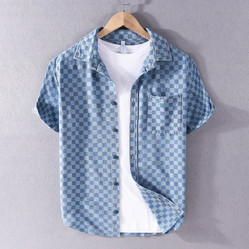 Checkered Button-Up Shirt - [Ezra Daniel]