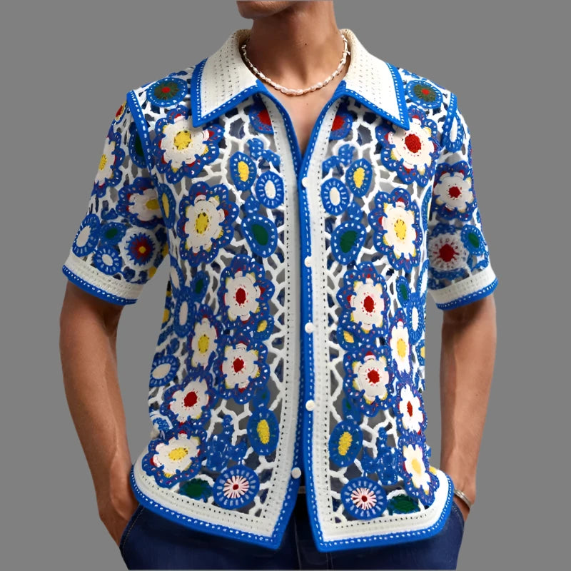 Como Floral Knit Shirt - [Ezra Daniel]