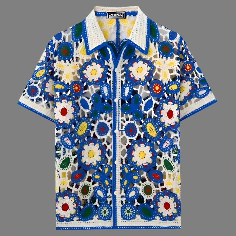 Como Floral Knit Shirt - [Ezra Daniel]