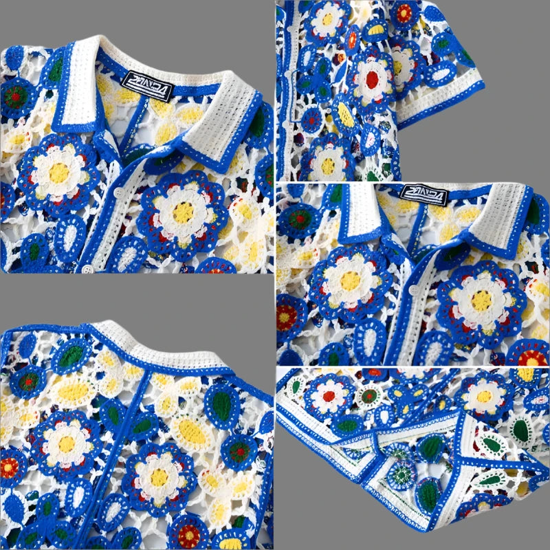 Como Floral Knit Shirt - [Ezra Daniel]