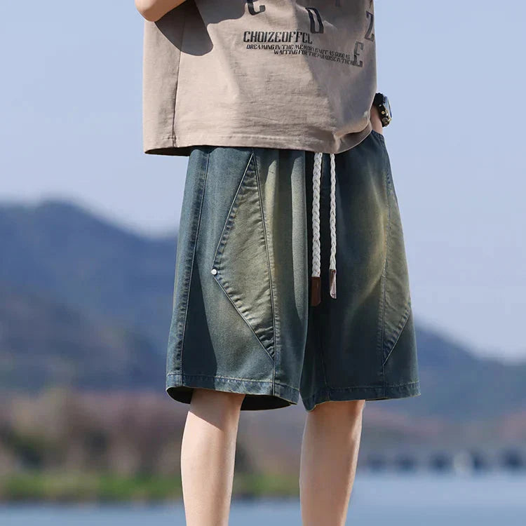 Easton Diamond Denim Shorts - [Ezra Daniel]