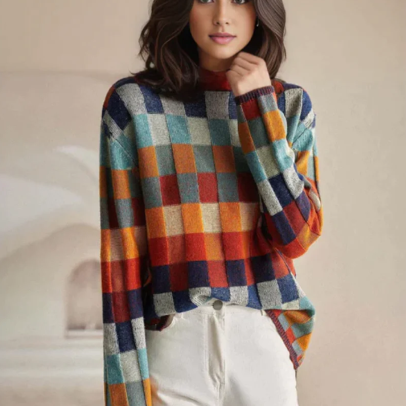 Belmore Plaid Knit Sweater