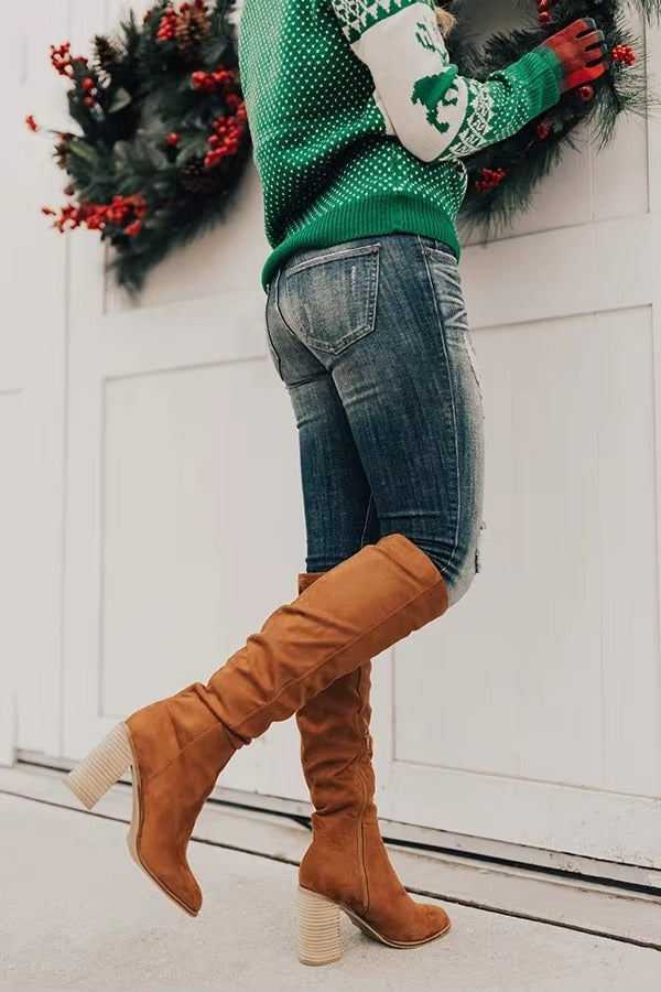 Lerida Suede Knee Boots
